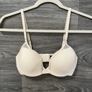 Pepper Classic All You Bra Beige 34B Underwire Lightly Lined Mesh
